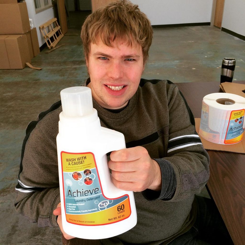 John with Achieve Clean Laundry Detergent New Formula